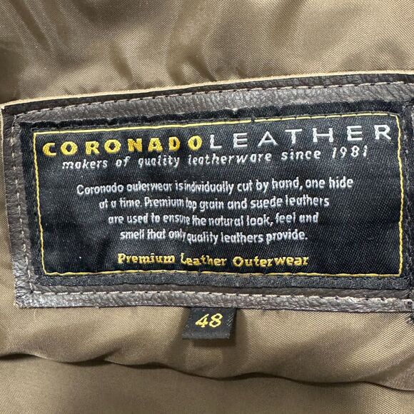 48 Coronado Concealed Carry Snap BROWN Leather Vest Motorcycle Biker Conceal - Picture 9 of 11